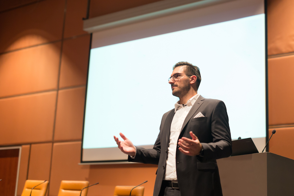 man giving a presentation