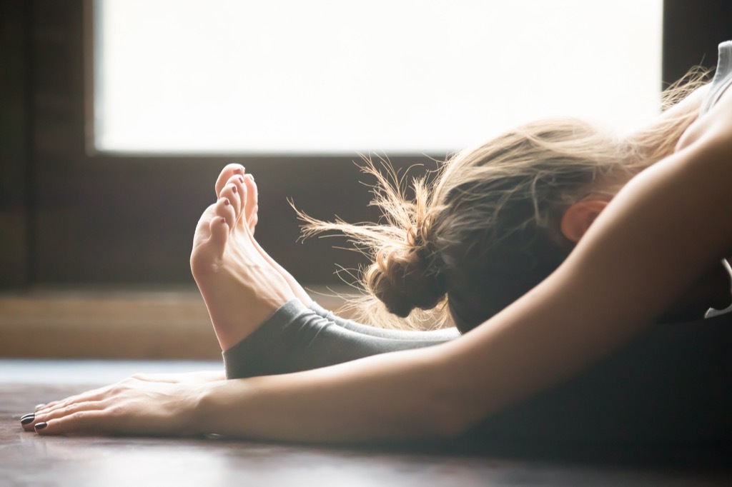 woman stretching perfect nap