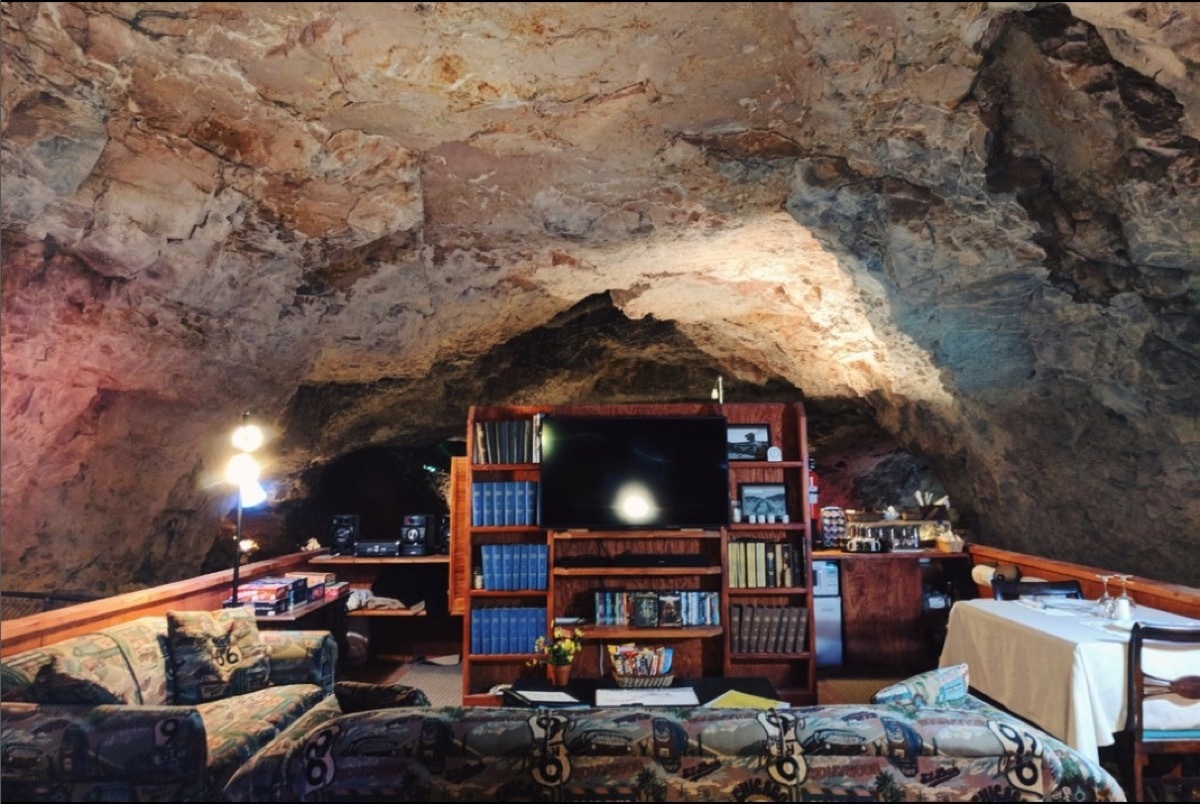 The Grand Canyon Caverns Suite in an underground cave