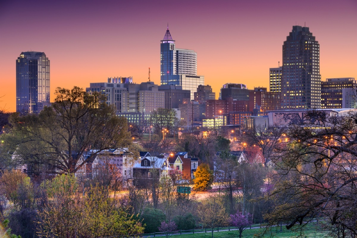 skyline of raleigh north carolina