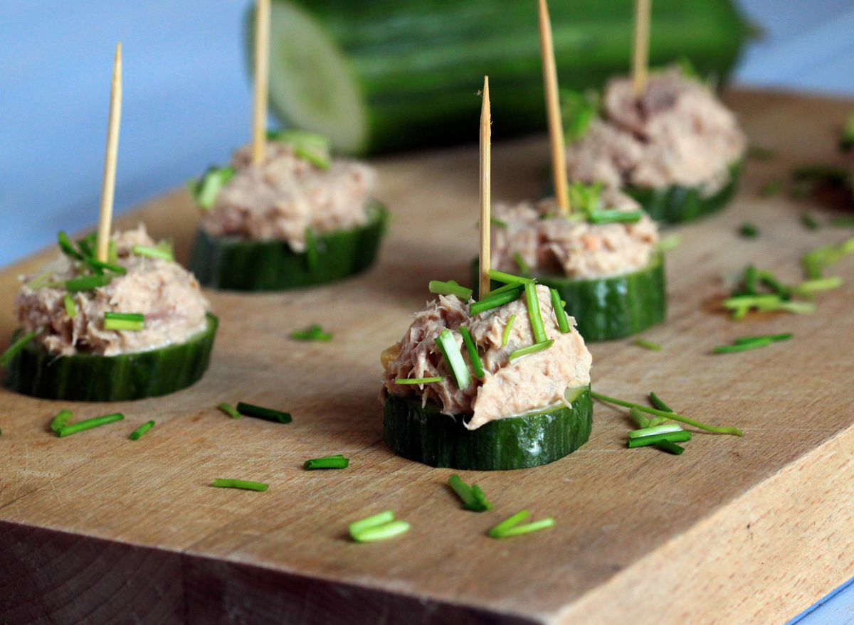 cucumber tuna bites