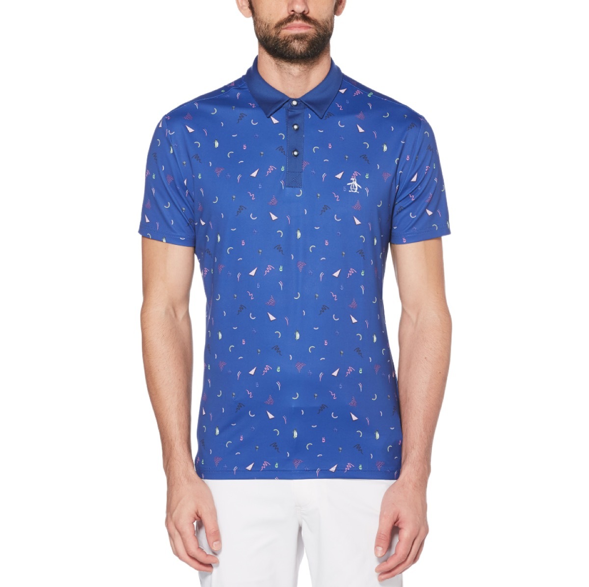 original penguin blue golf shirt