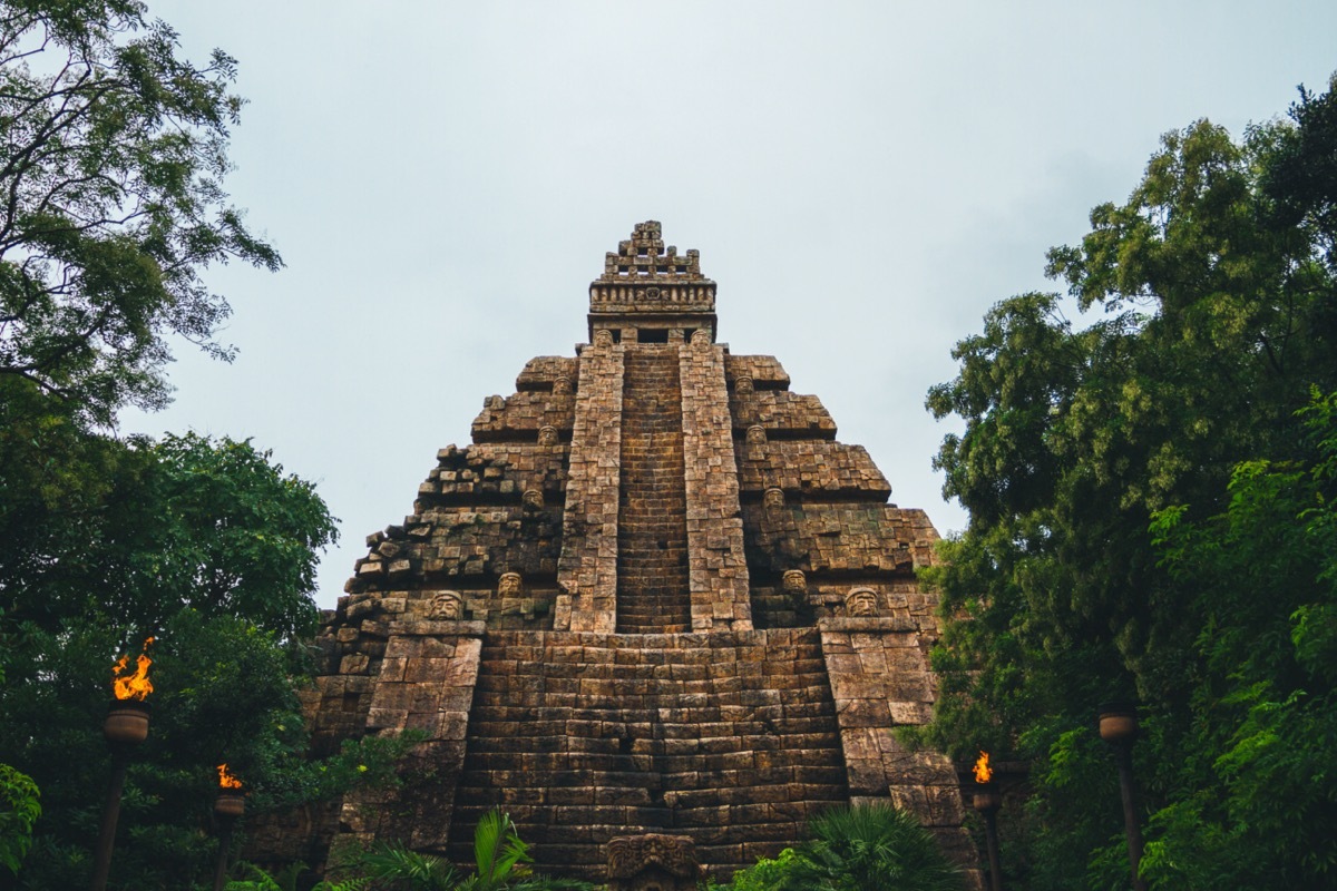 pyramid at the indiana jones adventure ride in disneysea tokyo