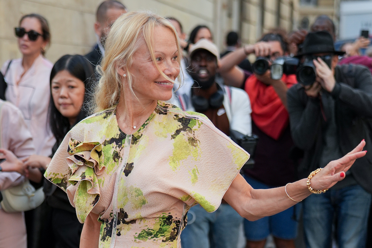 Pamela Anderson at the Victoria Beckham show in Paris in September 2023