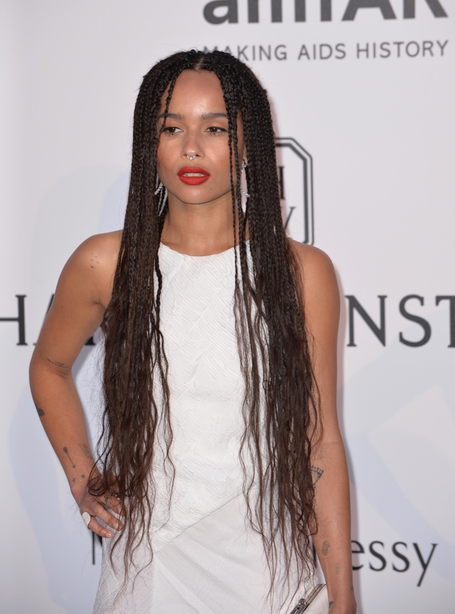 Zoe Kravitz long braids women's hairstyles