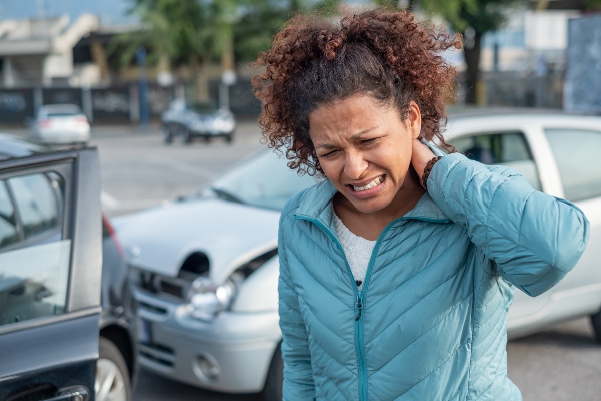 Painful neck ache after fender bender car crash