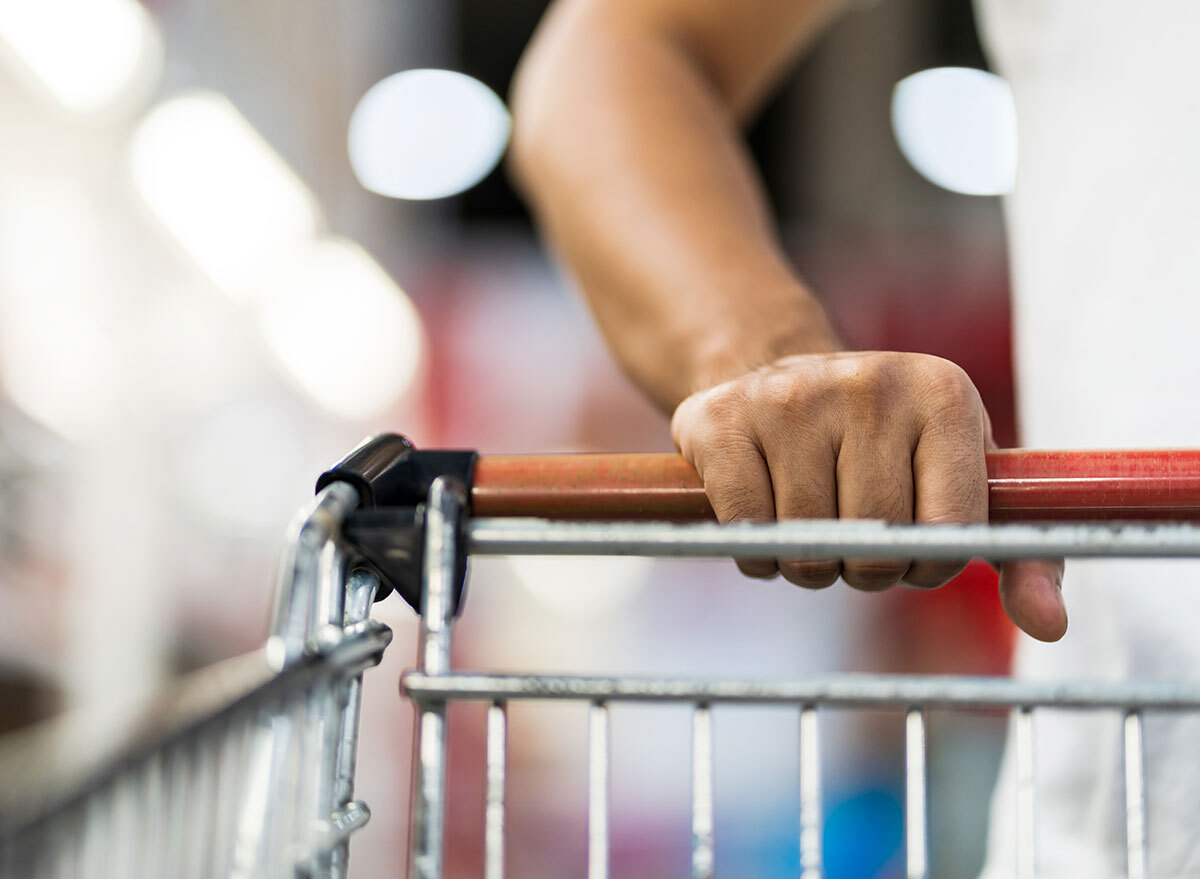 hands on shopping cart