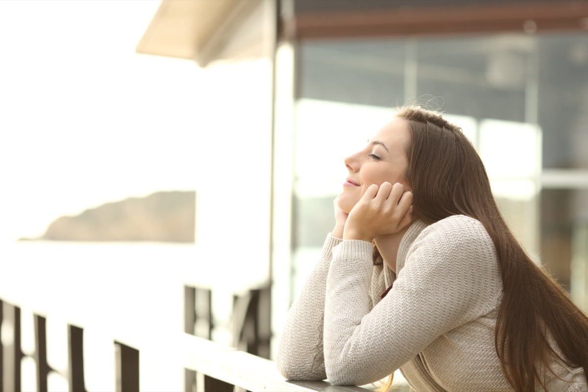 Woman Smiling Outside