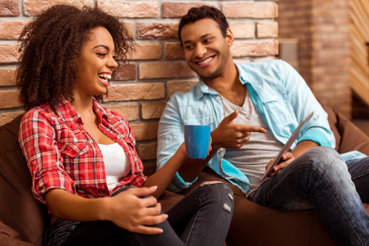 Happy Couple Laughing Healthy Man