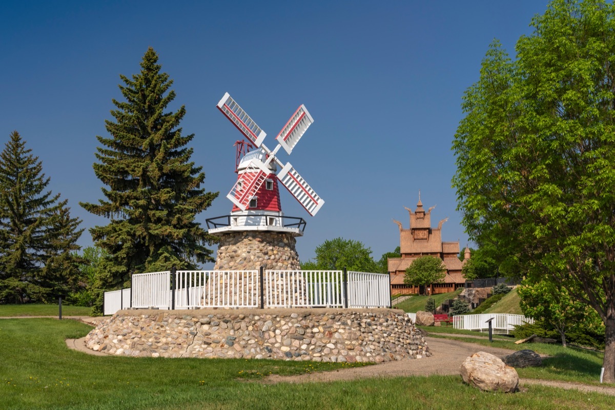 A Danish windmill at the Scandinavian Heritage Park, Minot, North Dakota