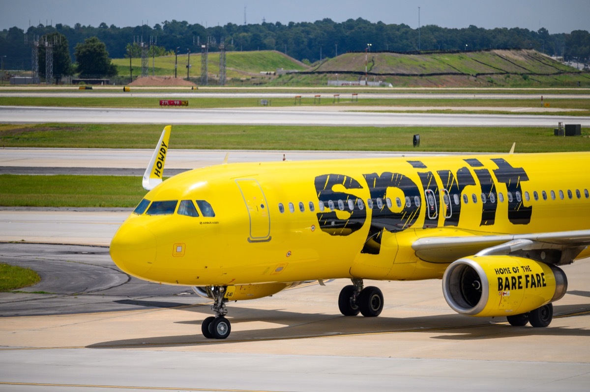 Spirit Airplane on Runway