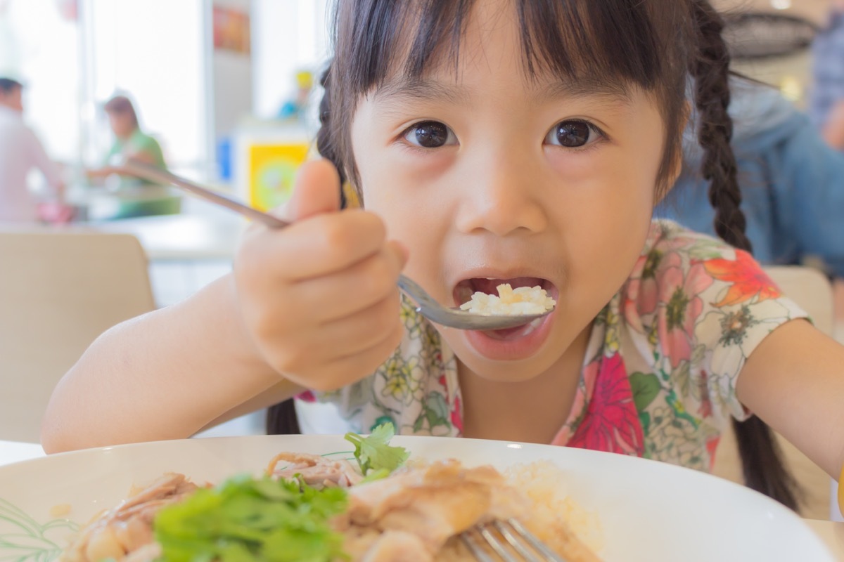 Child Eating in a Food Court, bad parenting advice