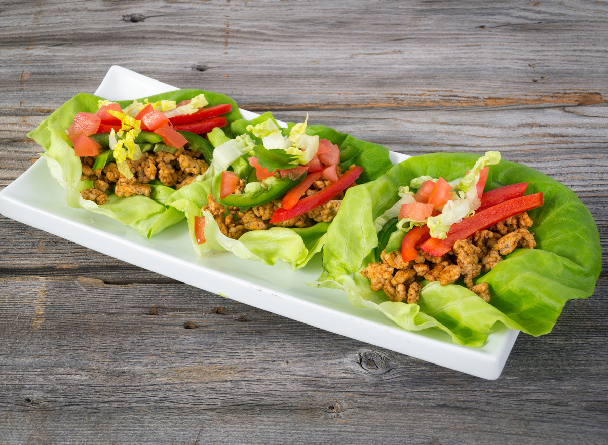 Mexican pork lettuce wraps