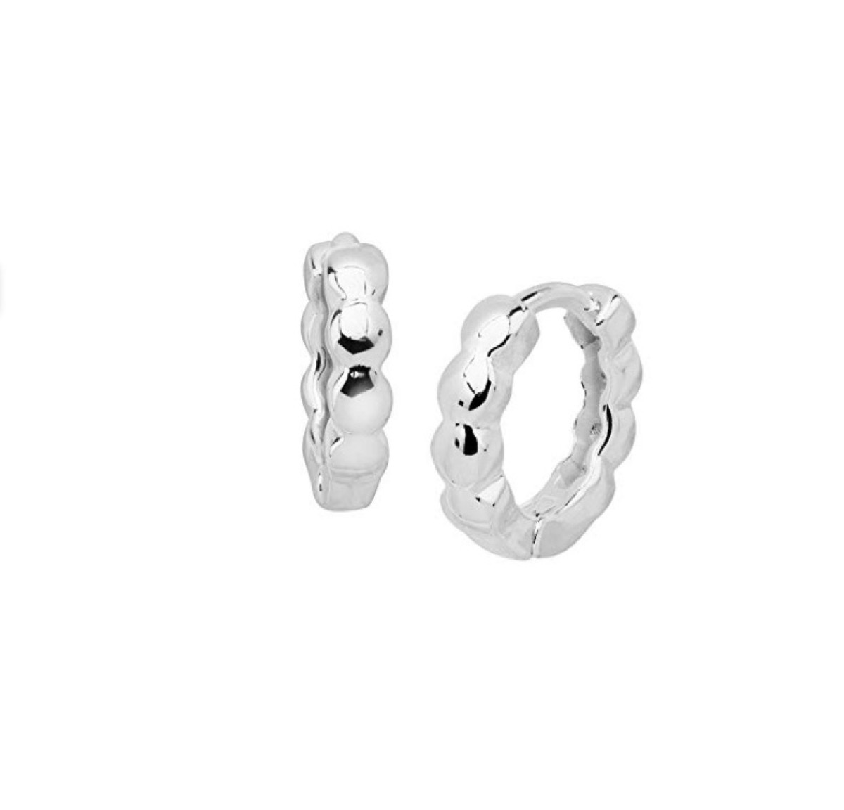 sterling silver huggie hoops