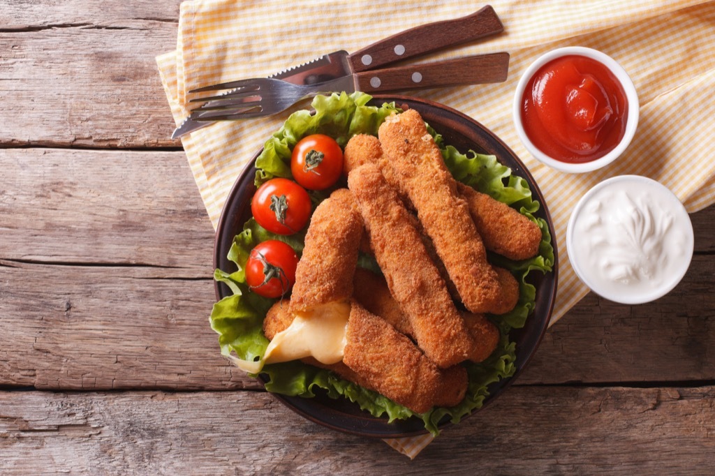 mozzarella sticks unhealthiest holiday finger foods