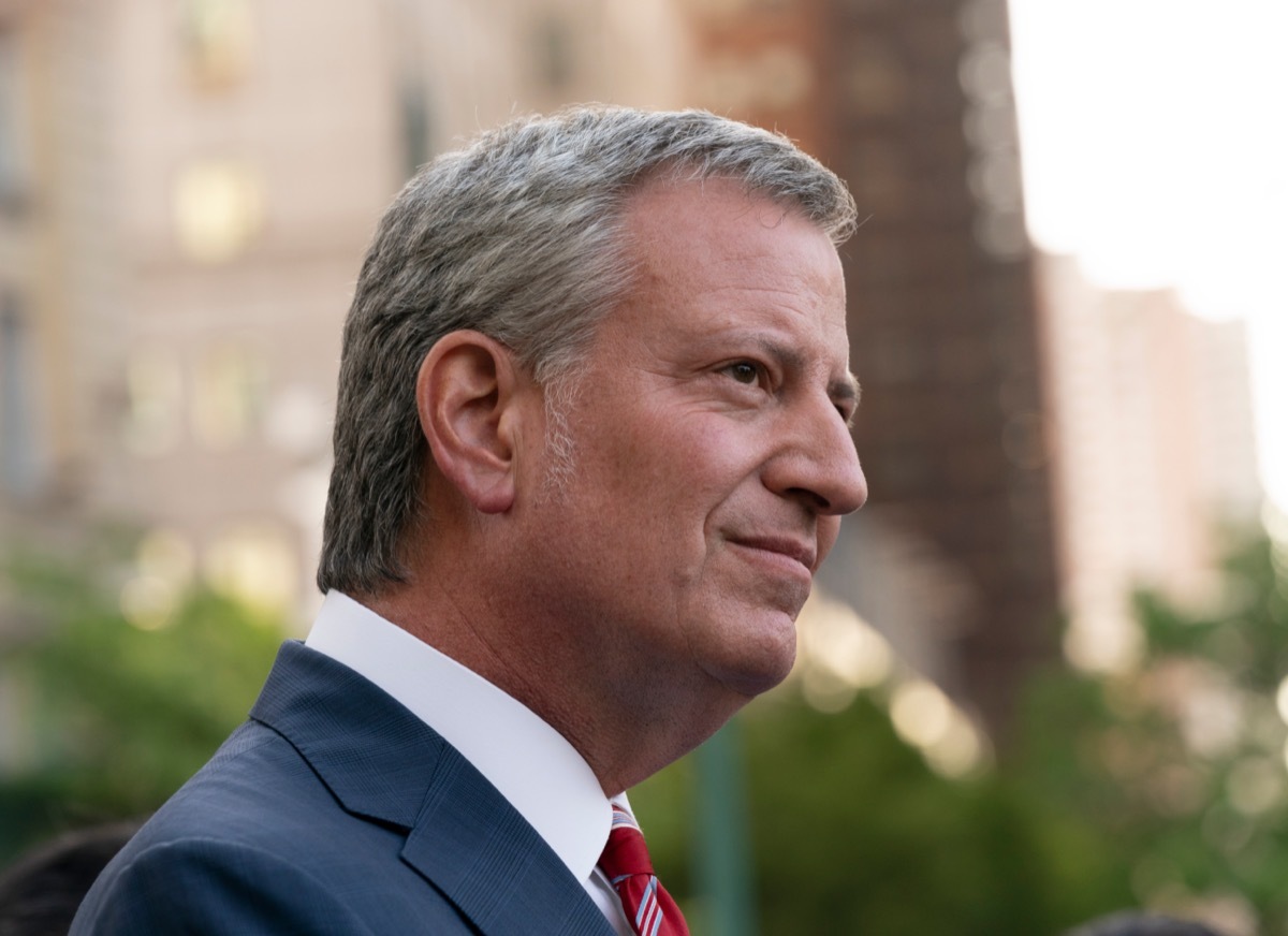 Bill de Blasio at a women rights rally organized by Planned Parenthood in 2019