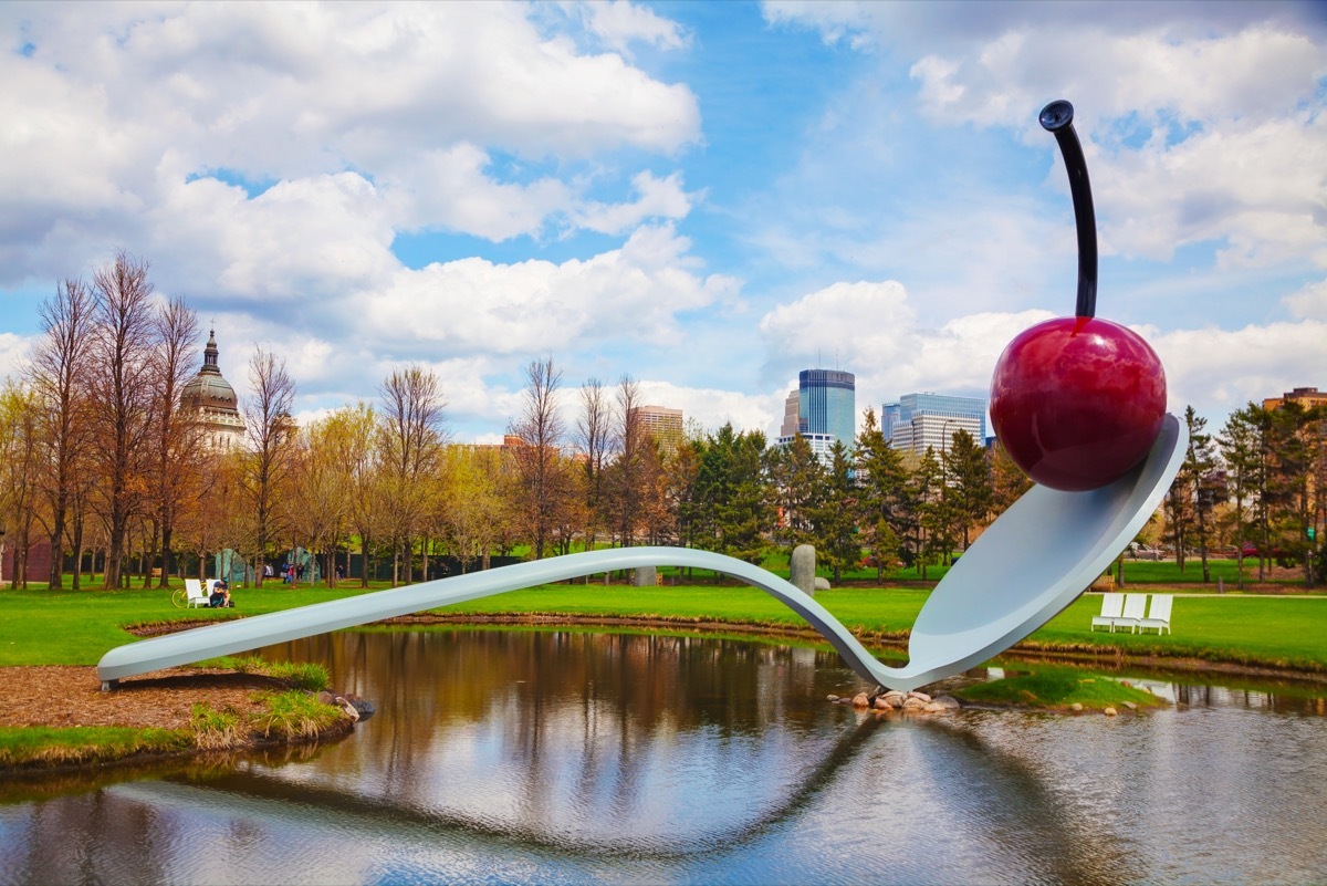 spoonbridge and cherry minneapolis minnesota, iconic state photos