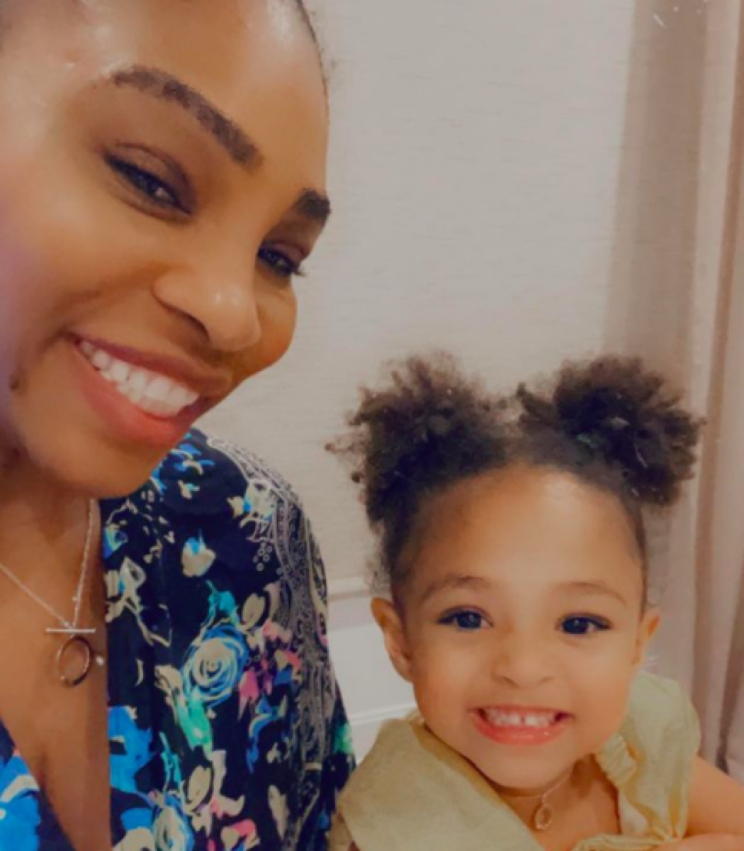 Serena Williams with daughter Olympia