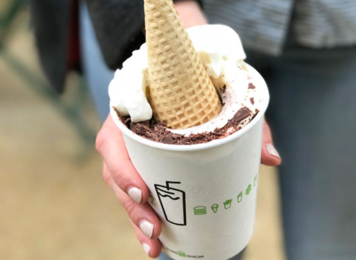 shake shack double chocolate cone