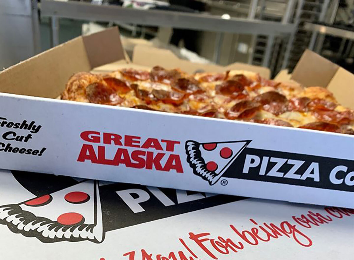 boxes of pizza from great alaska pizza company