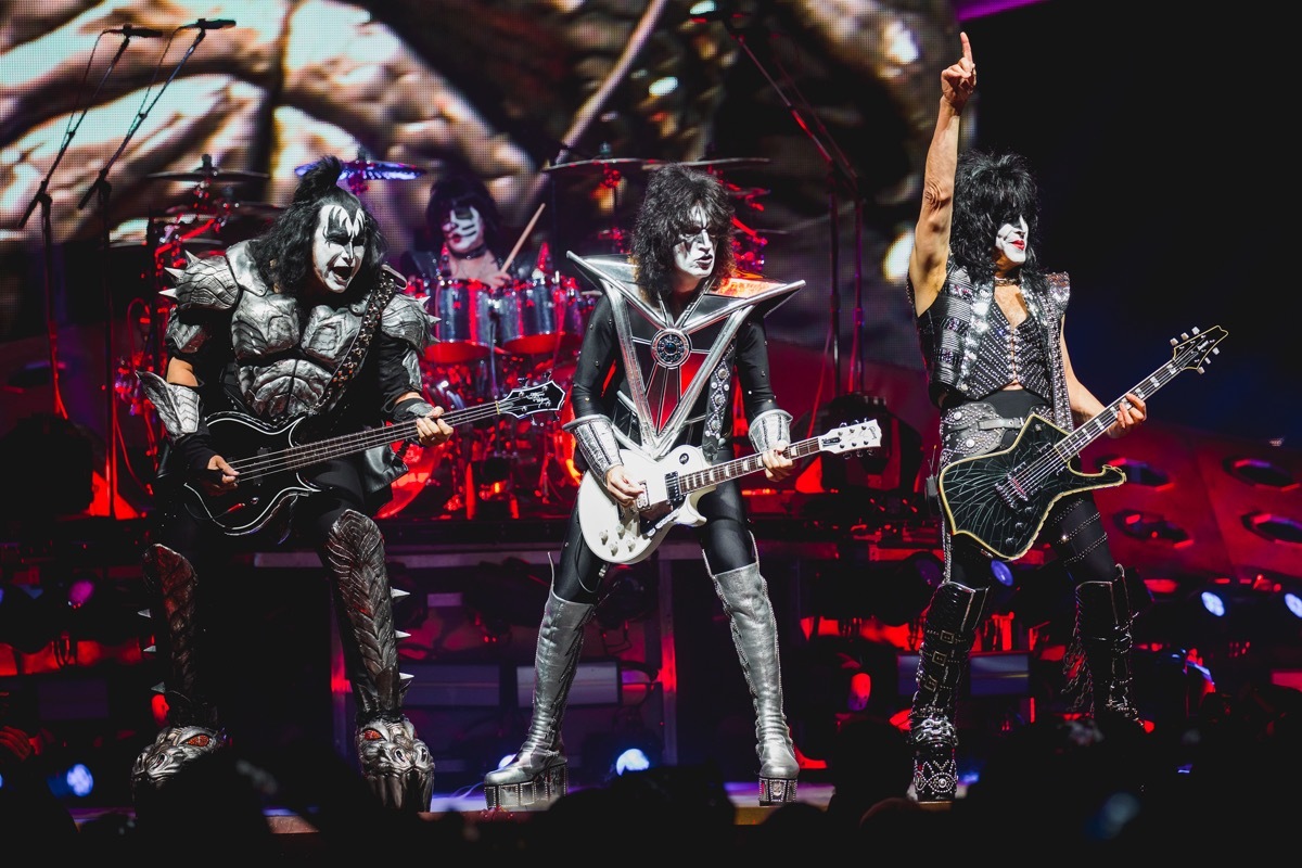 KISS performing at the Van Andel Arena in 2019