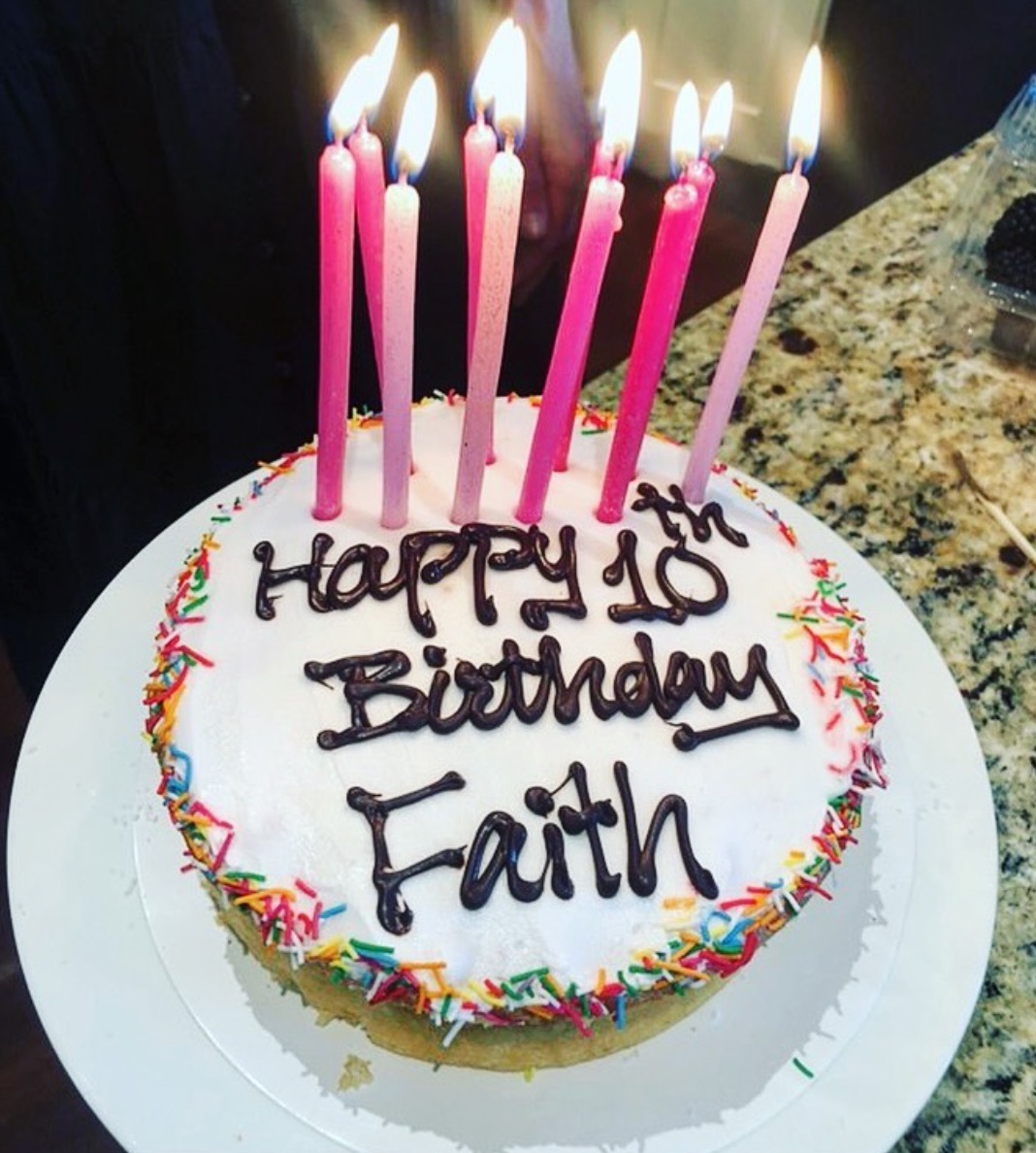 Faith's 10th birthday cake in an Instagram from Nicole Kidman