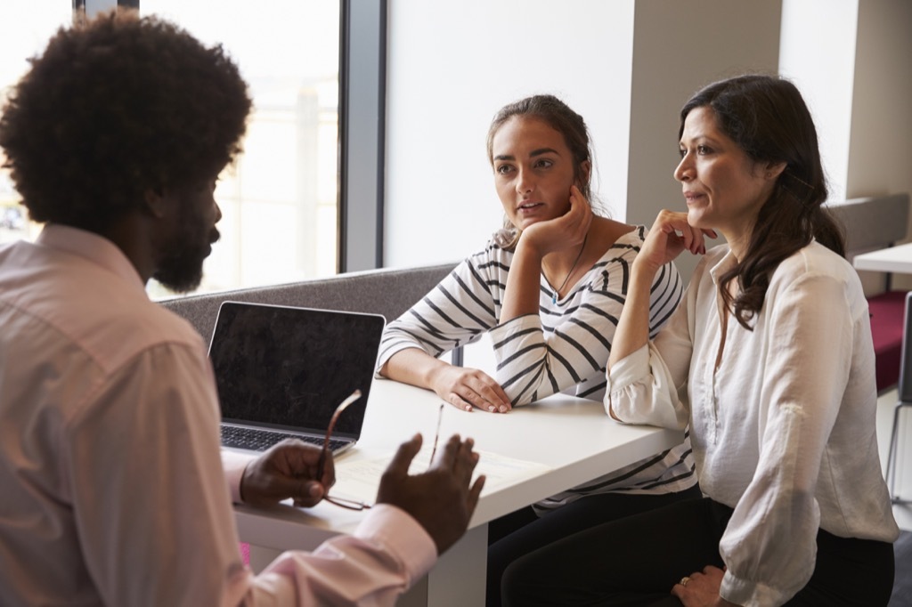 teacher meeting with student and mother, things you should never say to a teacher